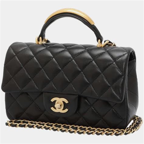 chanel lambskin bag|chanel mini flap bag with top handle.